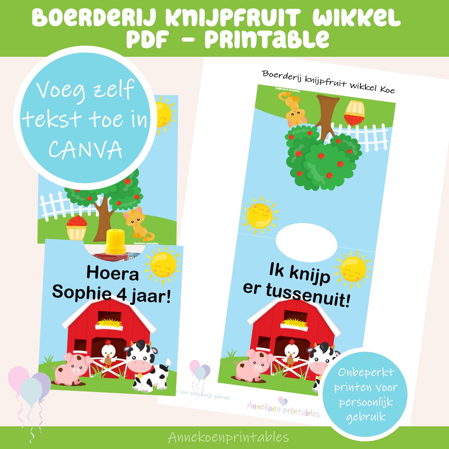 Boerderij knijpfruit wikkel Koe