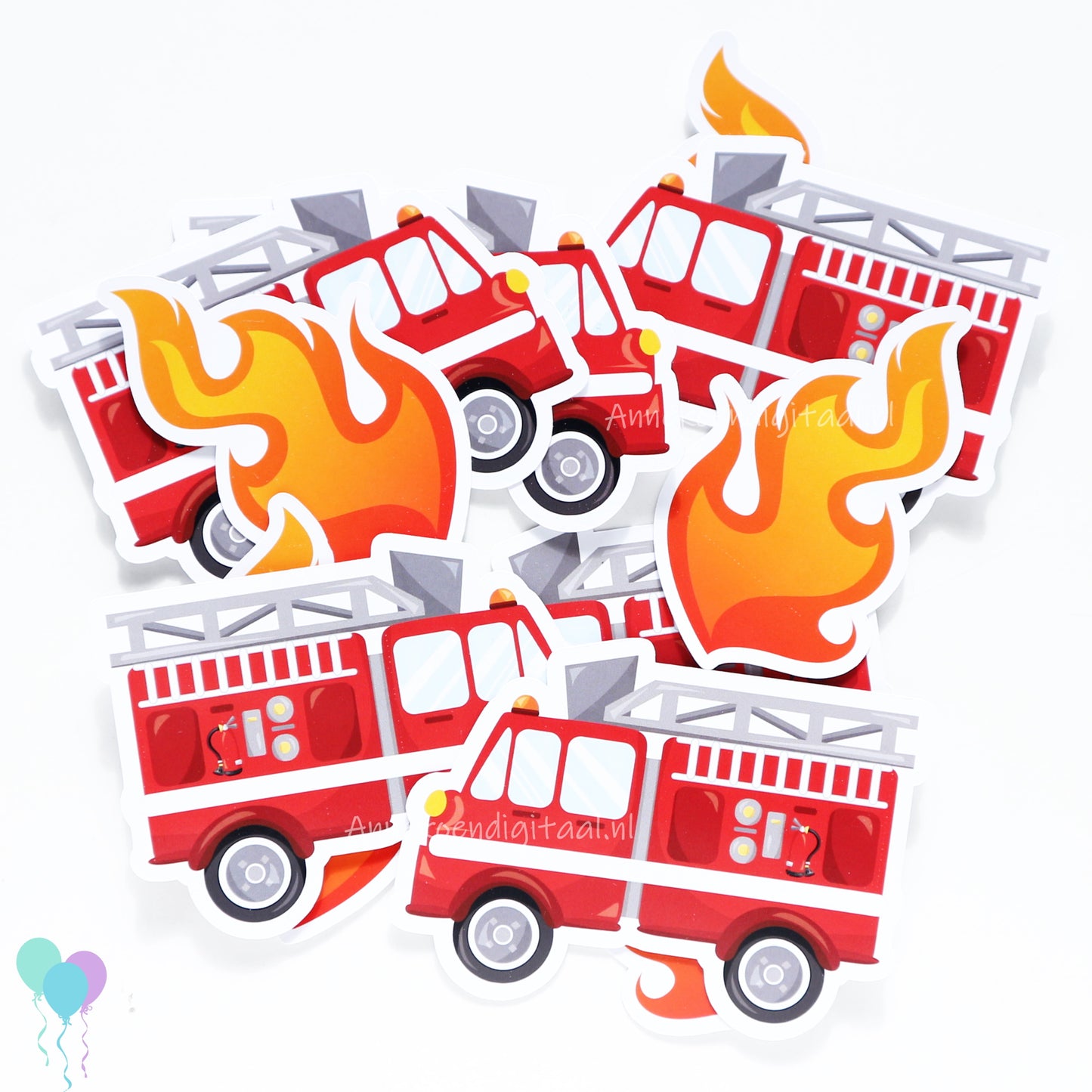 Brandweerauto traktatie plaatjes