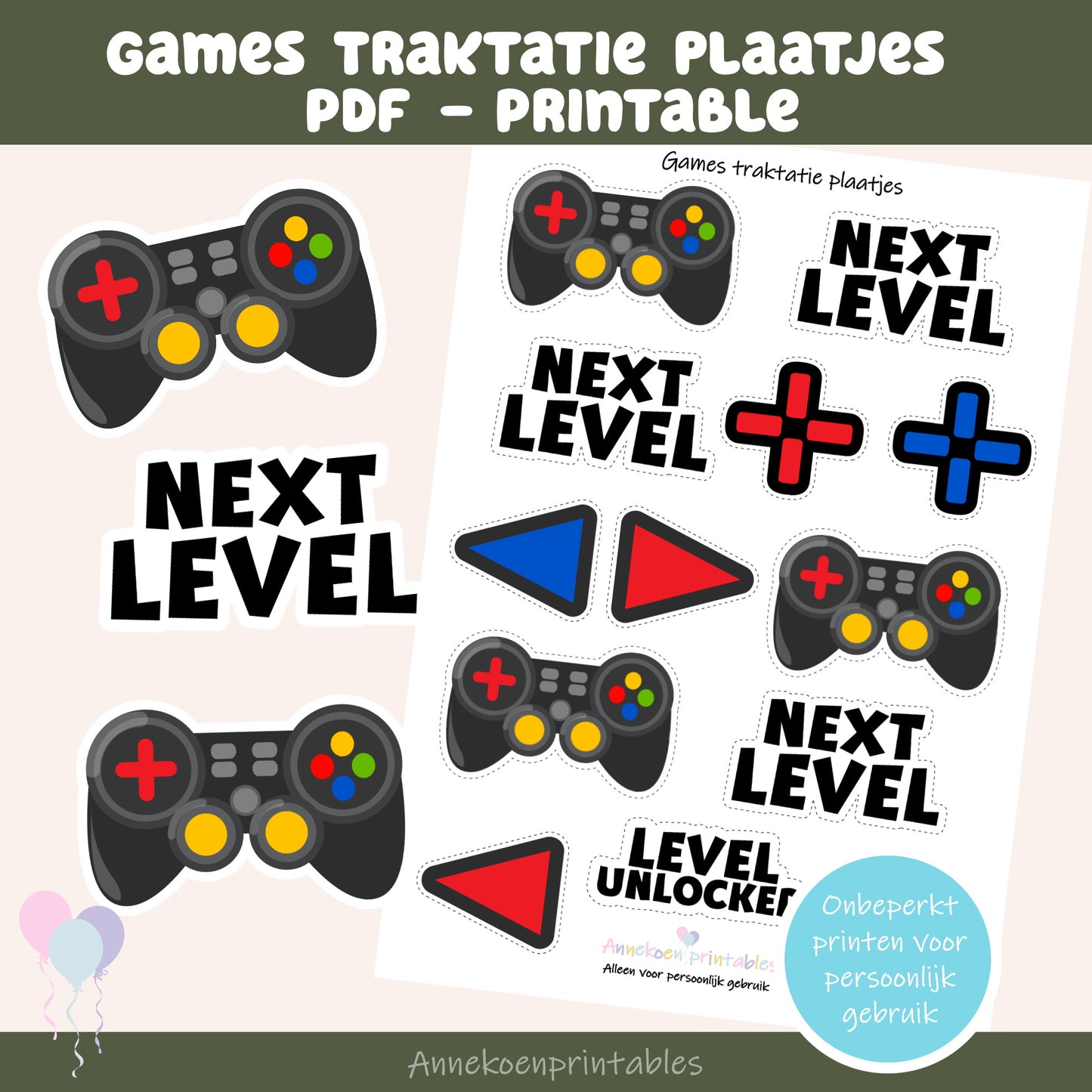 Games traktatie plaatjes
