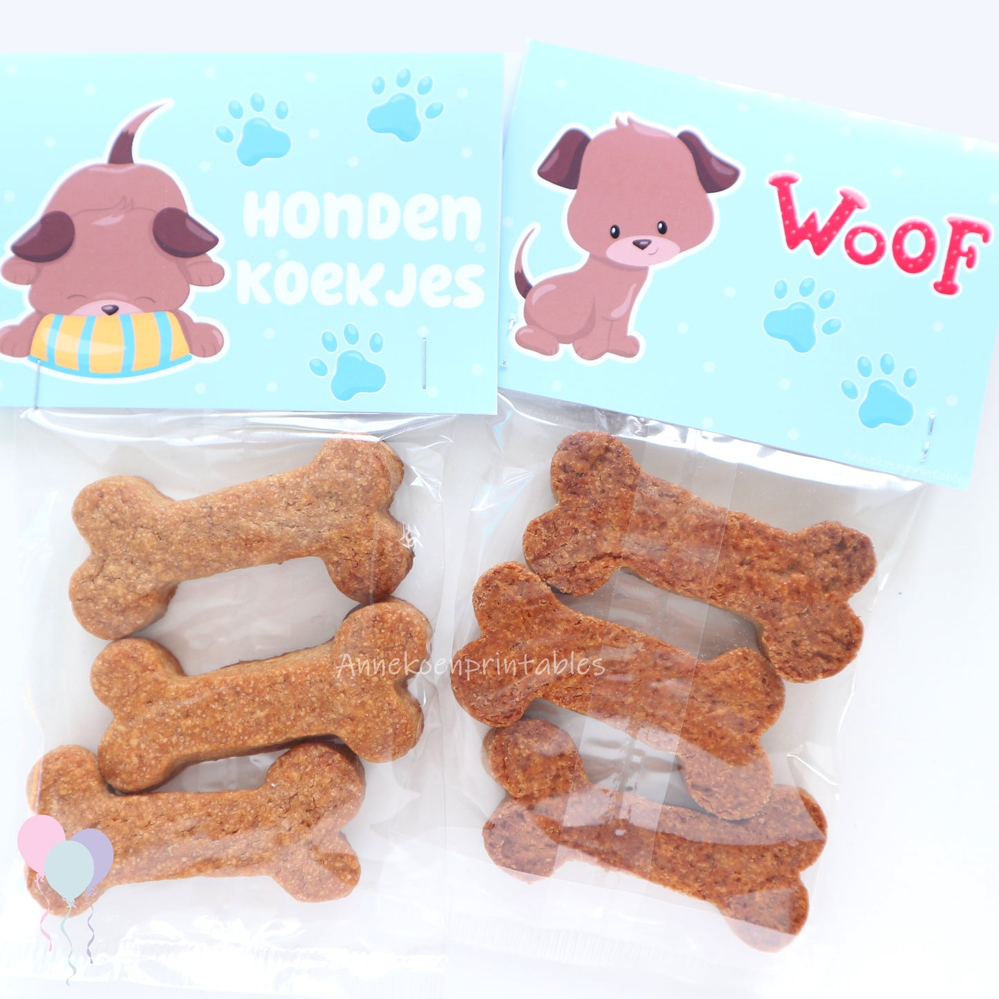 Honden koekjes traktatie zakje label