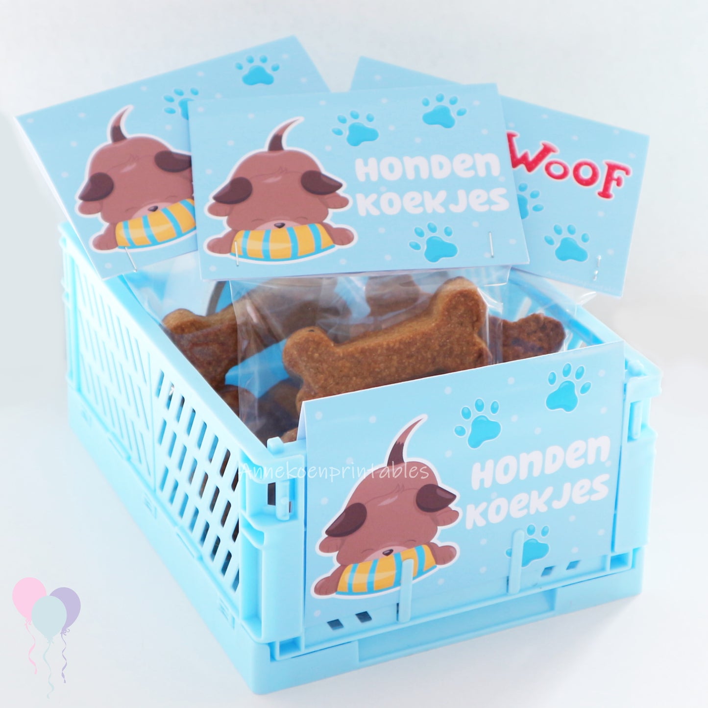 Honden koekjes traktatie zakje label