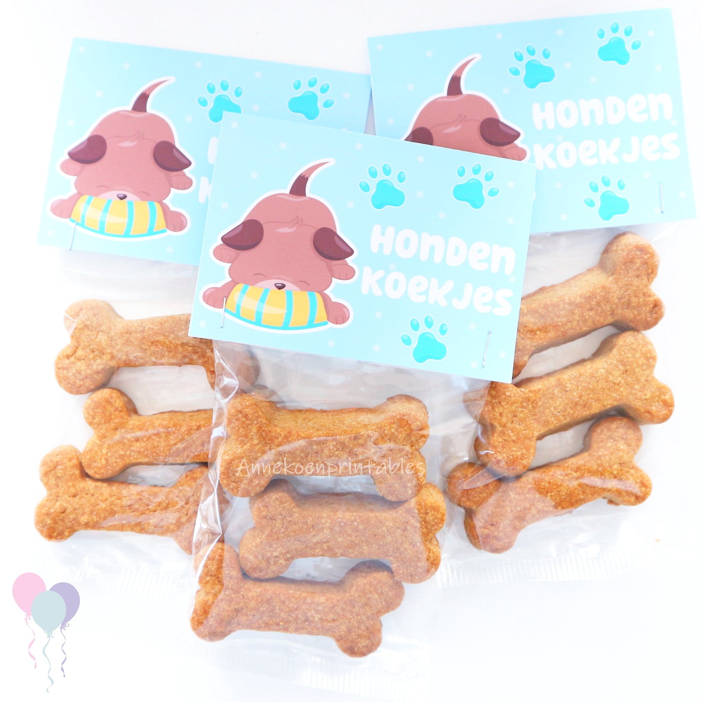 Honden koekjes traktatie zakje label