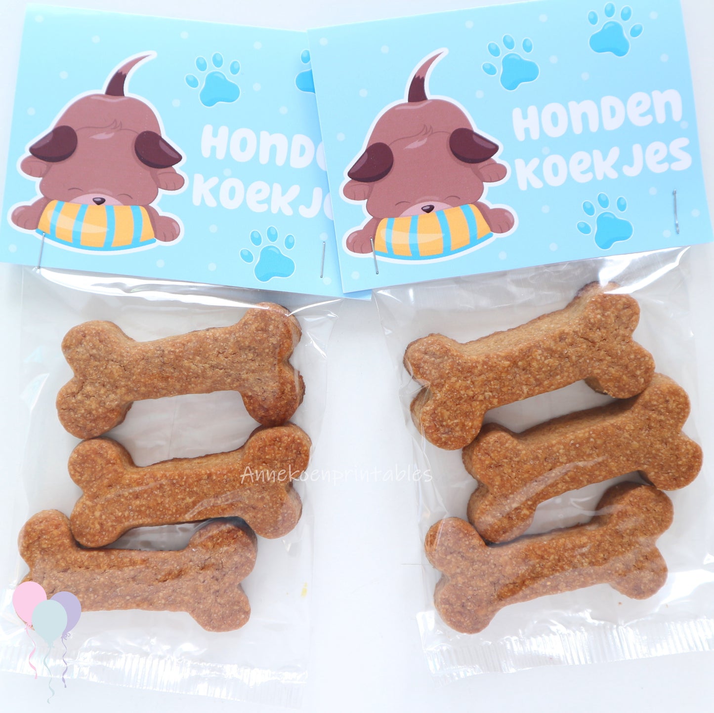 Honden koekjes traktatie zakje label