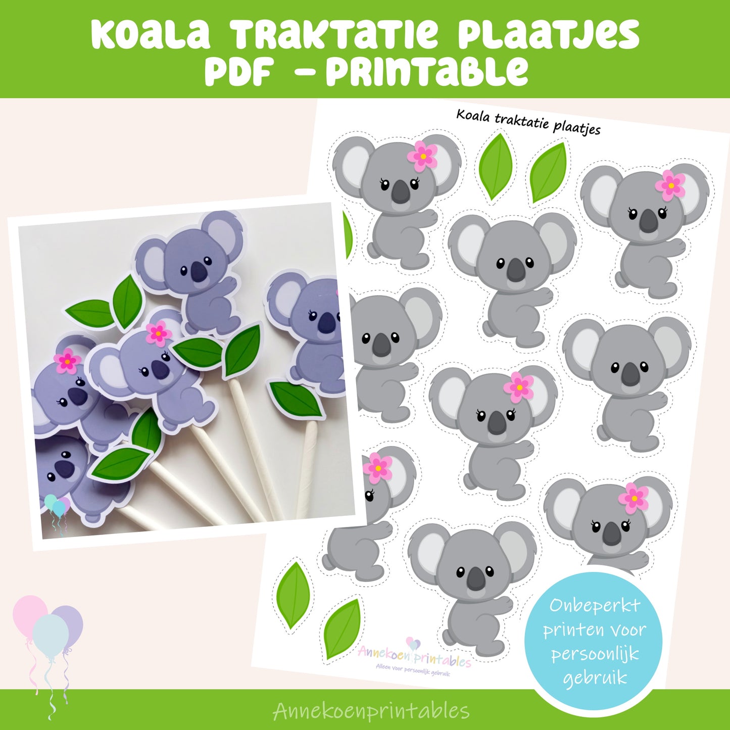 Koala traktatie plaatjes