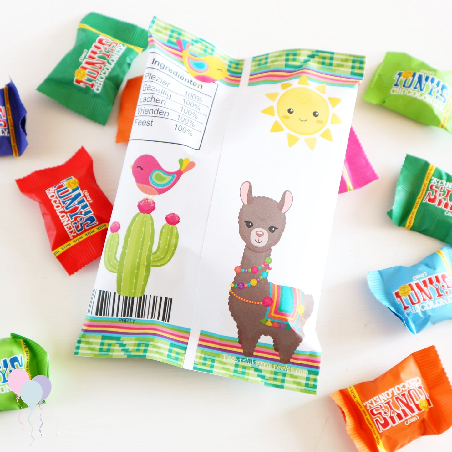 Lama chips traktatie zakje