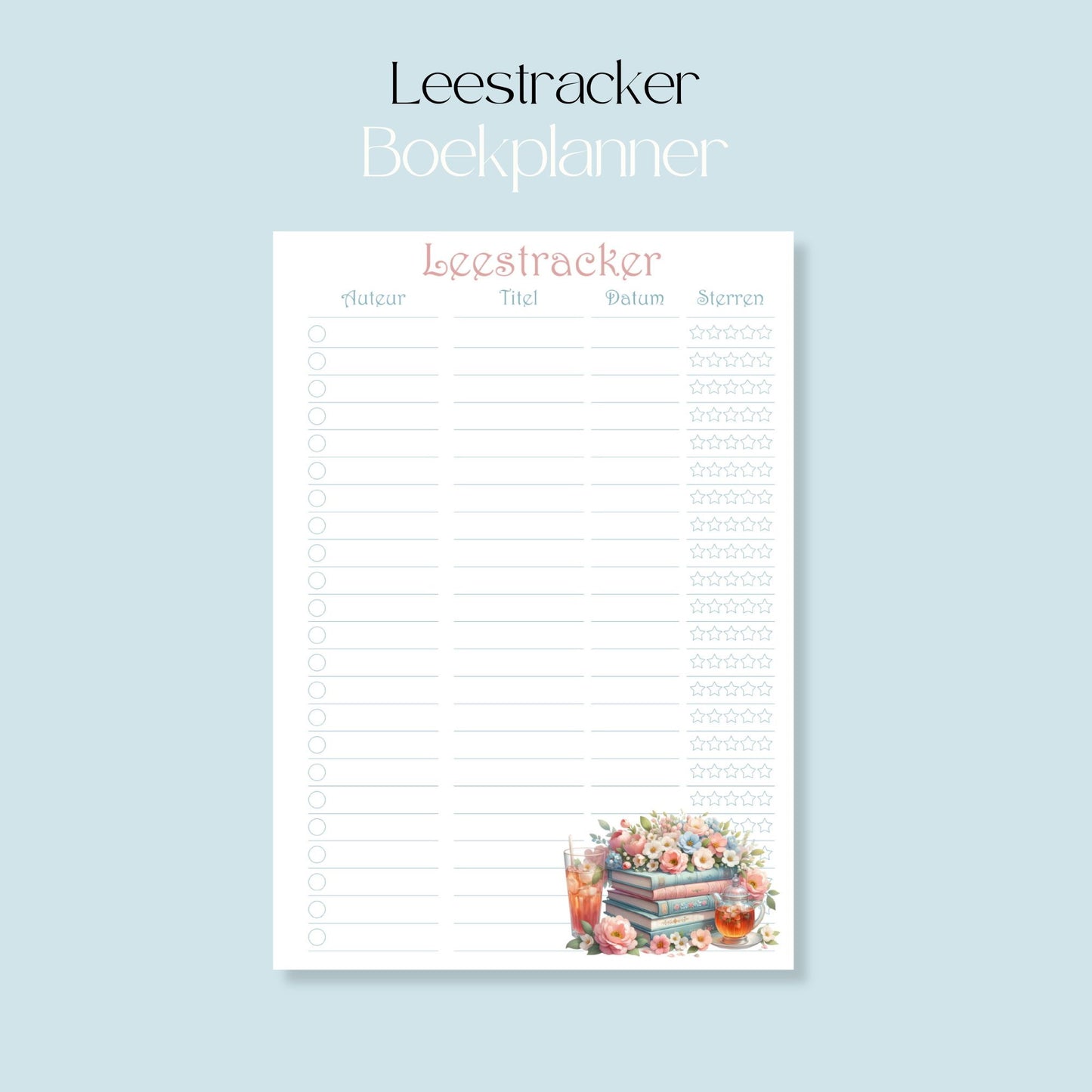Leestracker Boekplanner