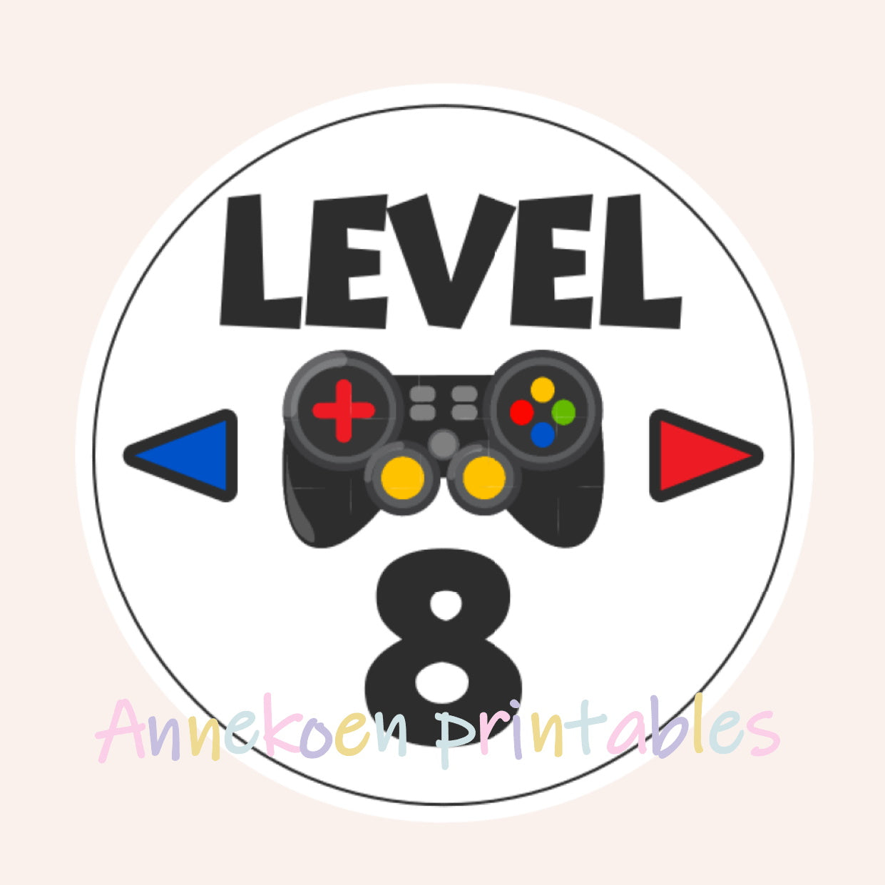 Games Level 8 traktatie rondjes 4 cm