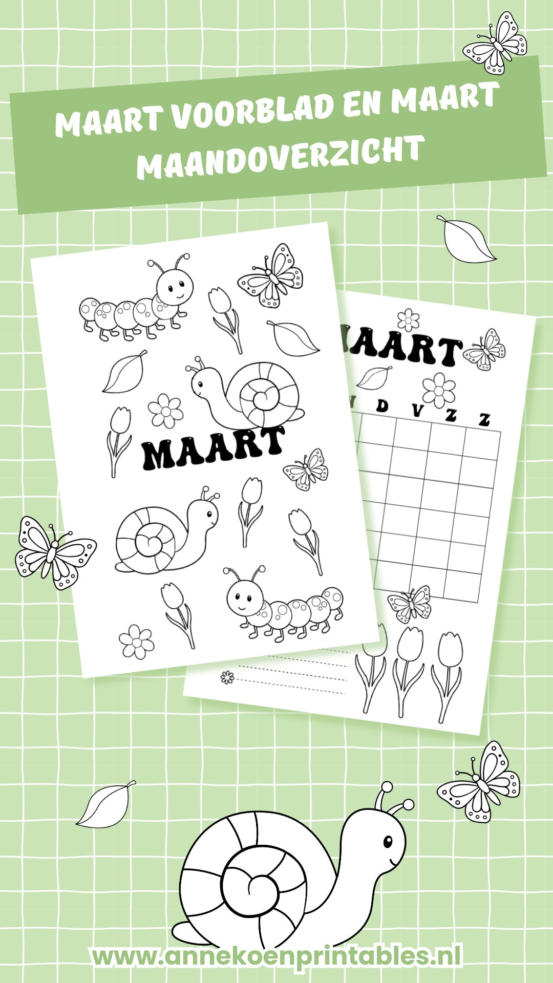 Maart Journal Voorblad en Maandoverzicht