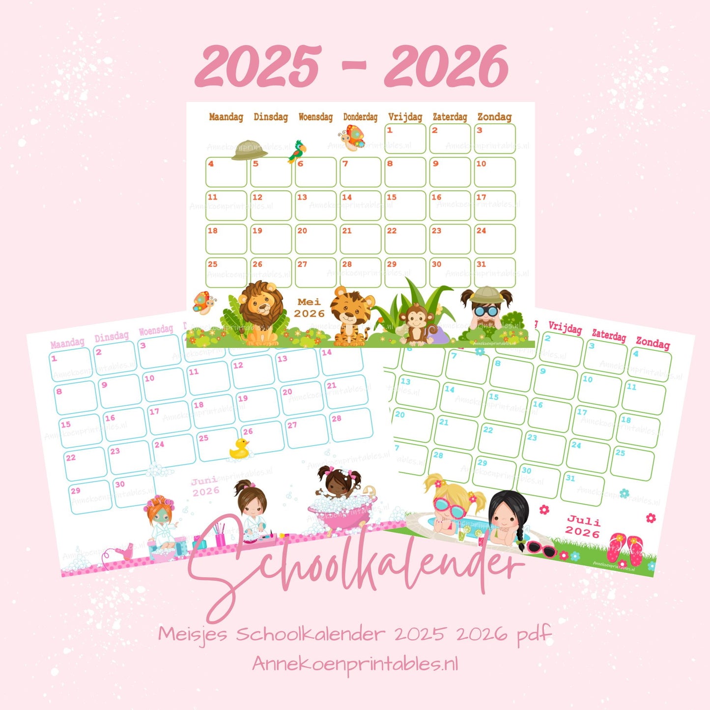 Meisjes Schoolkalender 2025 - 2026