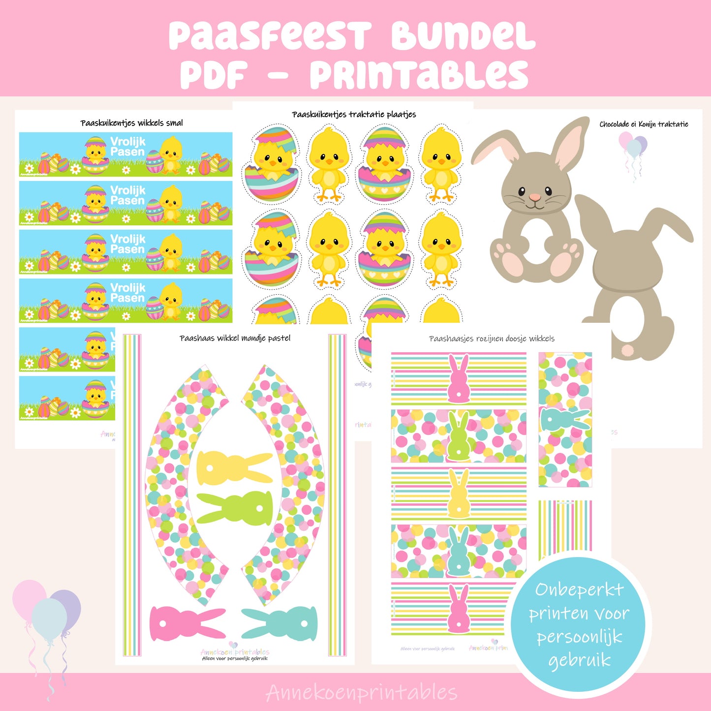 Paasfeest bundel printables