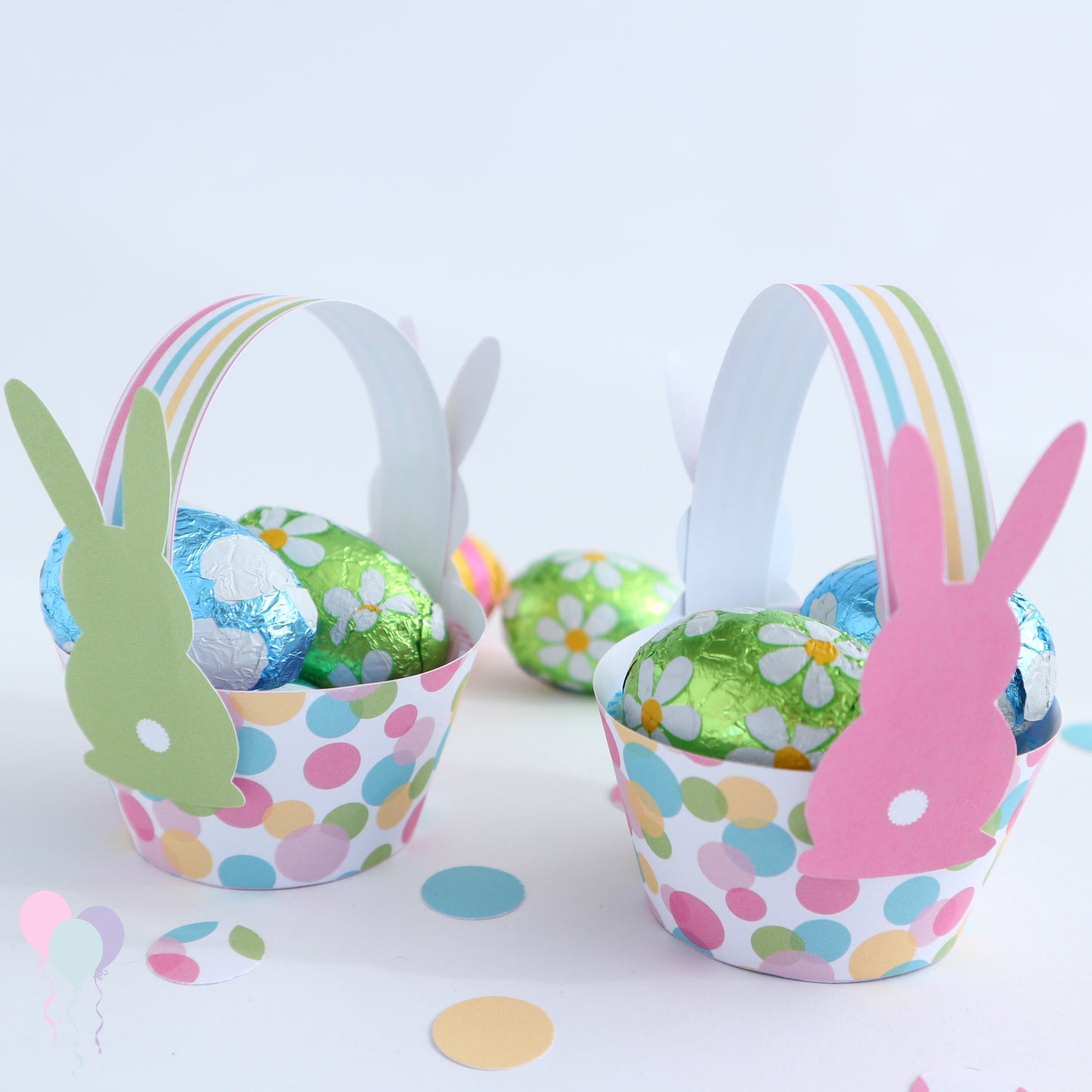 Paashaas wikkel mandjes pastel