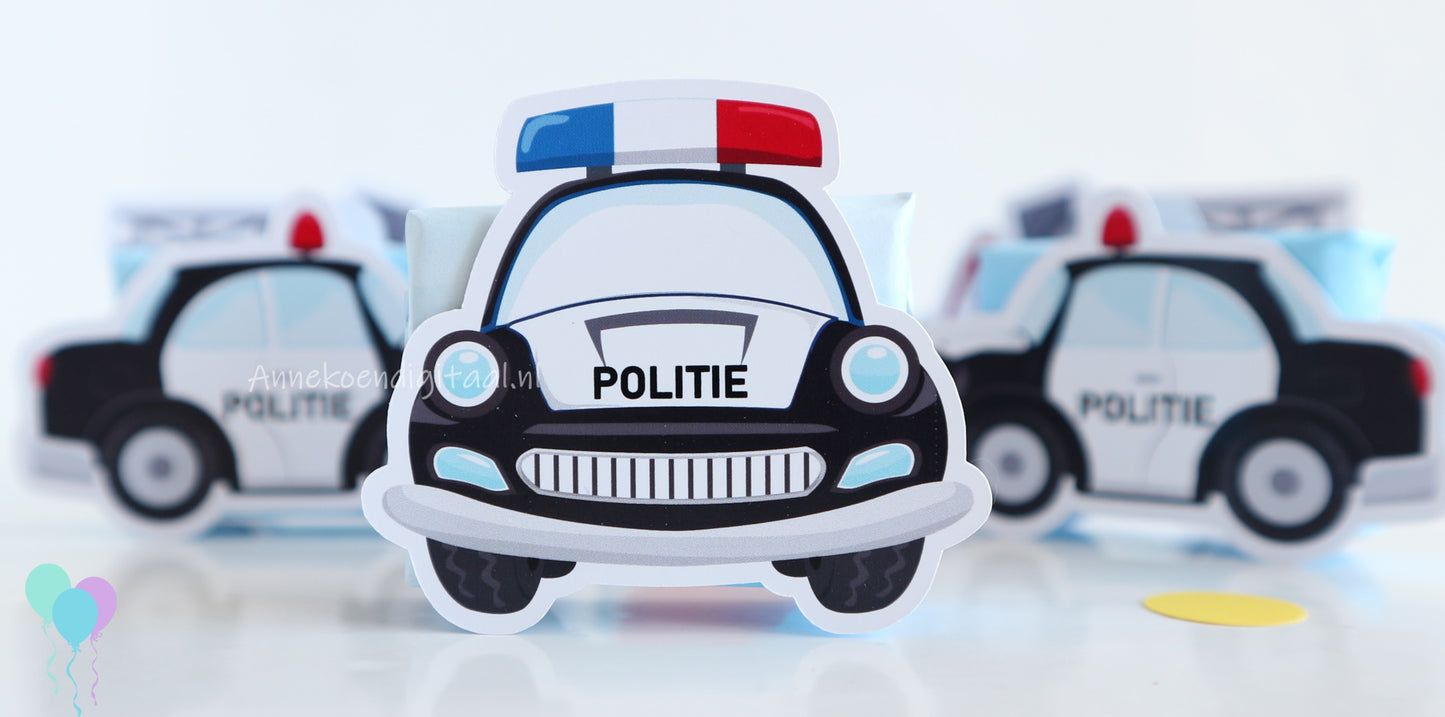 Politieauto traktatie plaatjes