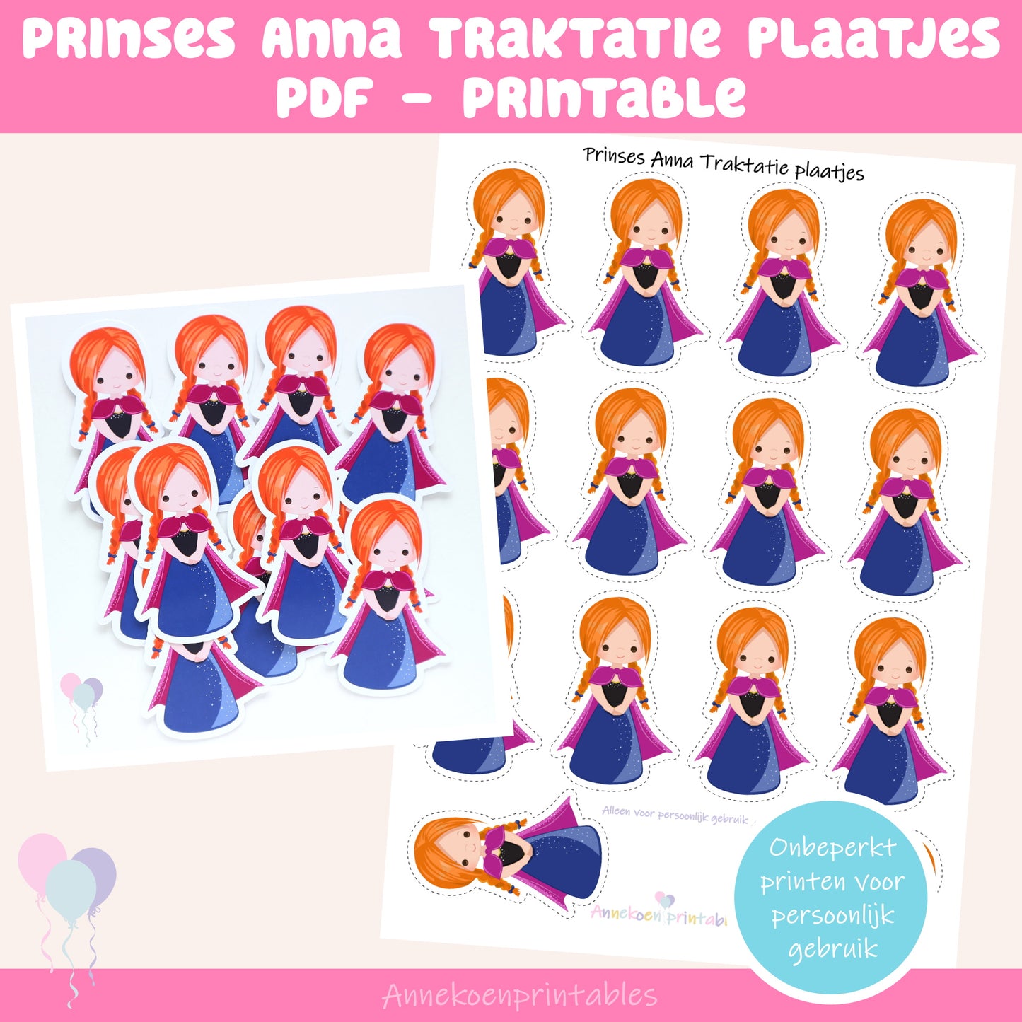 Prinses Anna traktatie plaatjes