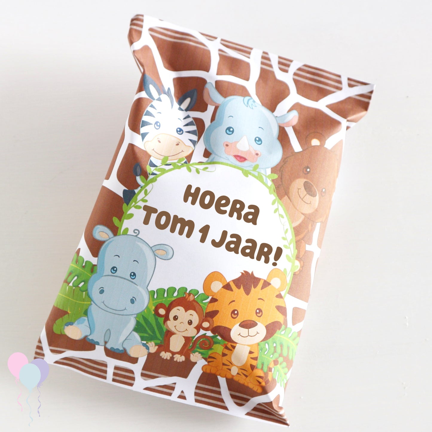 Safari chips traktatie zakje