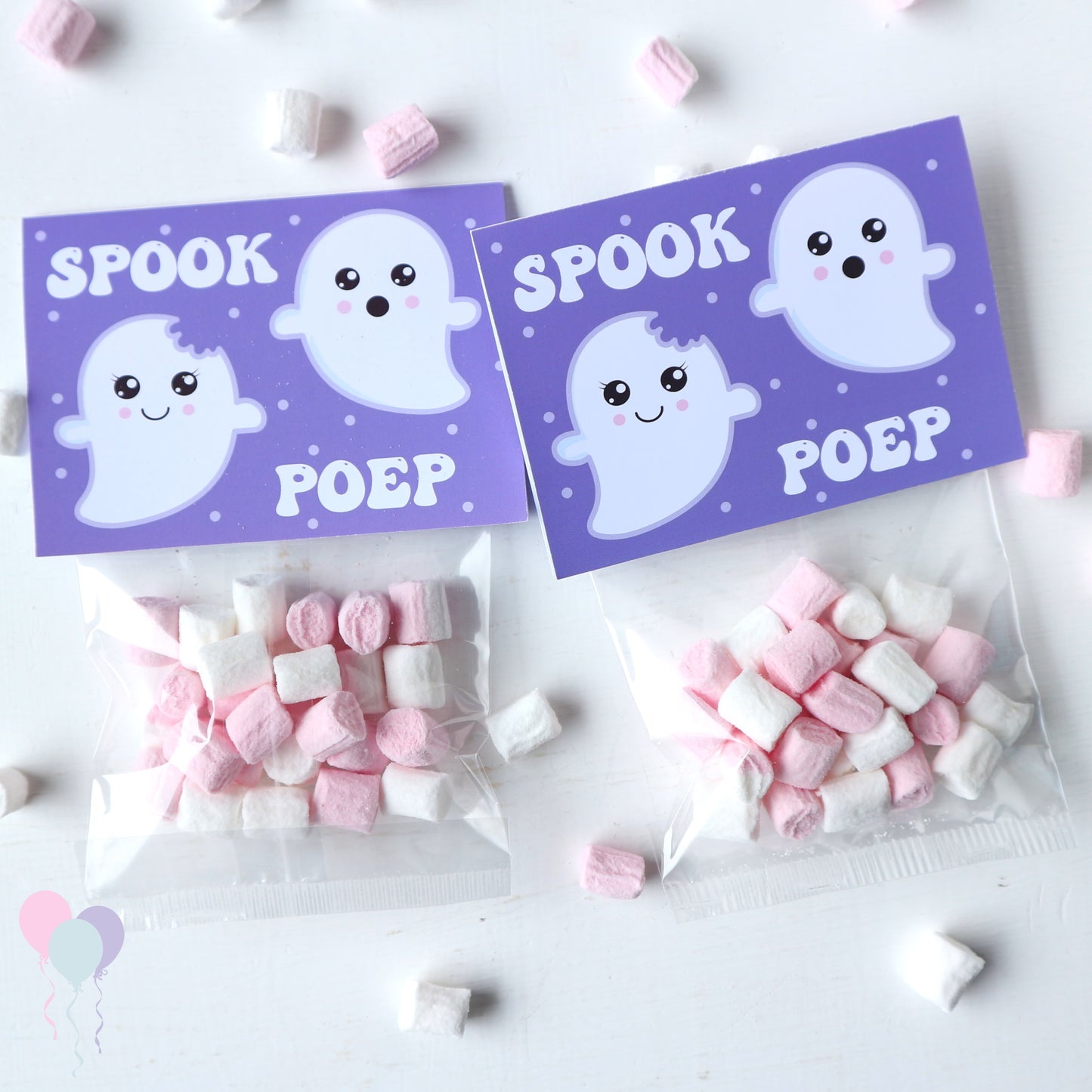 Spook traktatie zakje label Poep