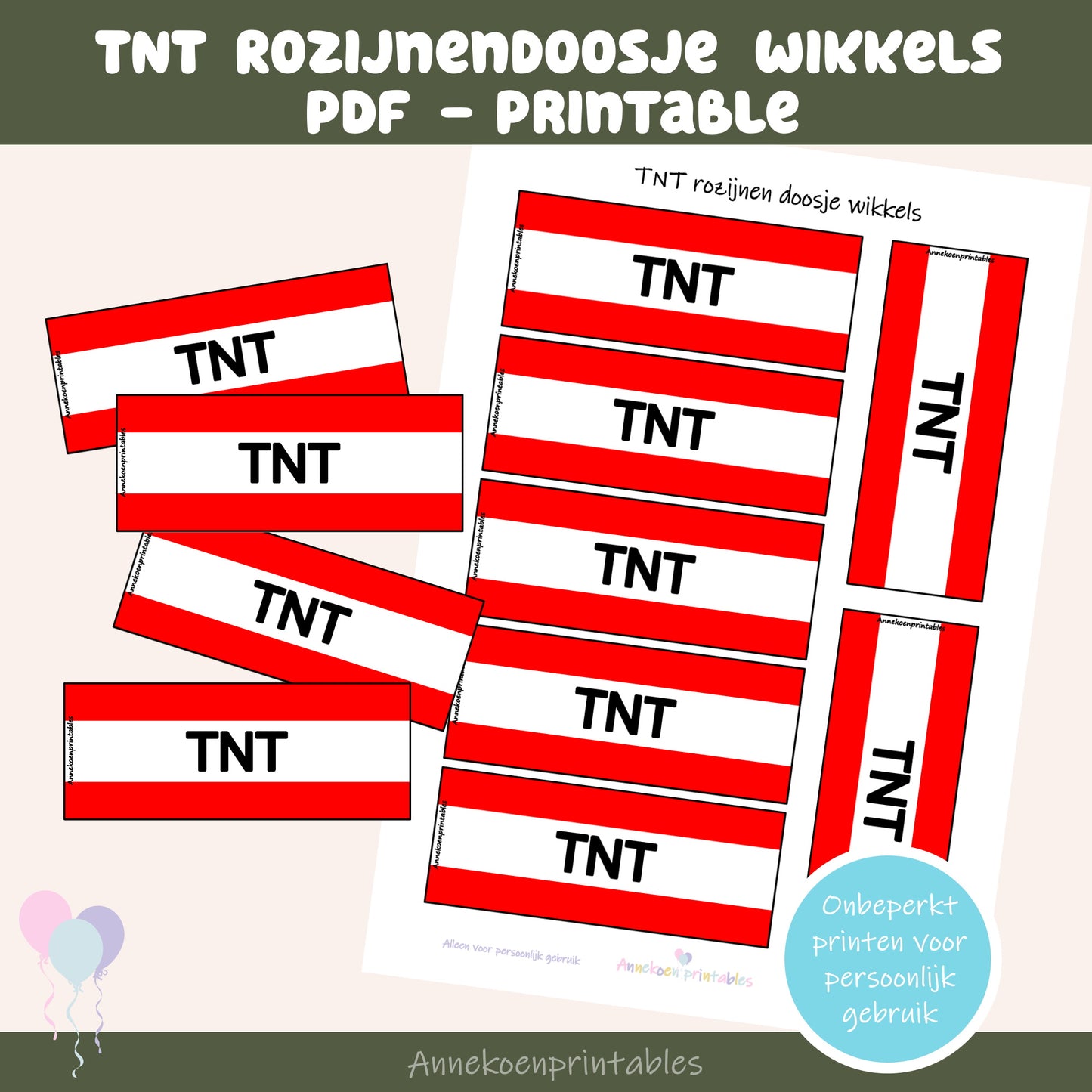 TNT Rozijnendoosje wikkels
