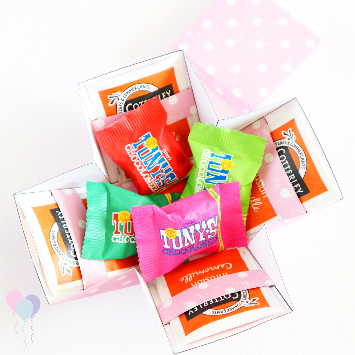 Thee bonbon doosje Blanco