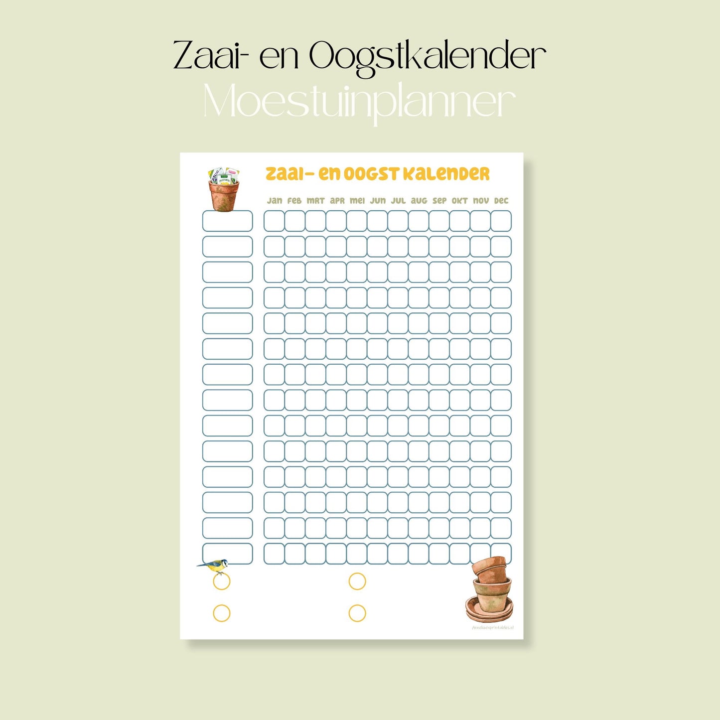 Zaai en oogstkalender