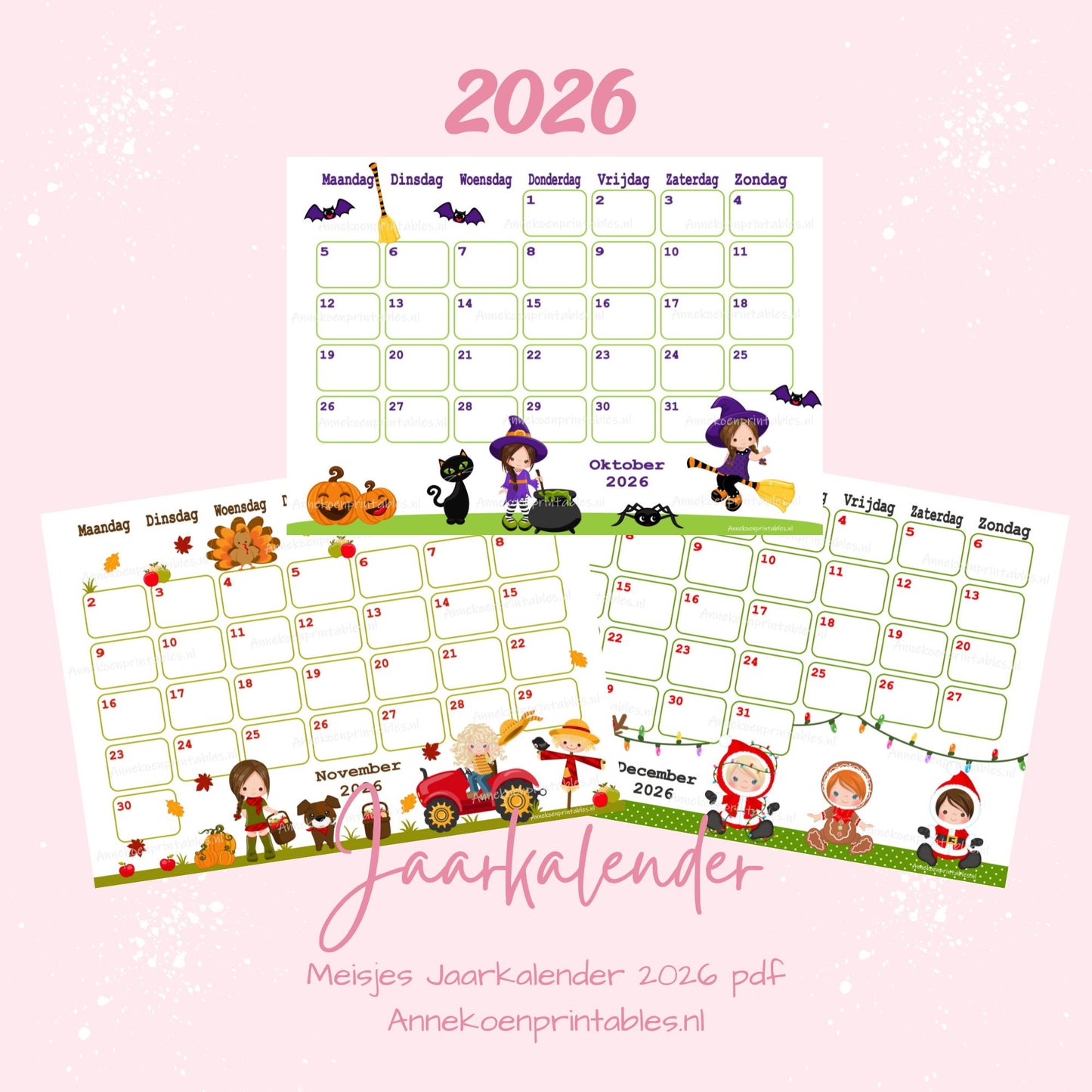 Kalender 2026 serie Meisjes