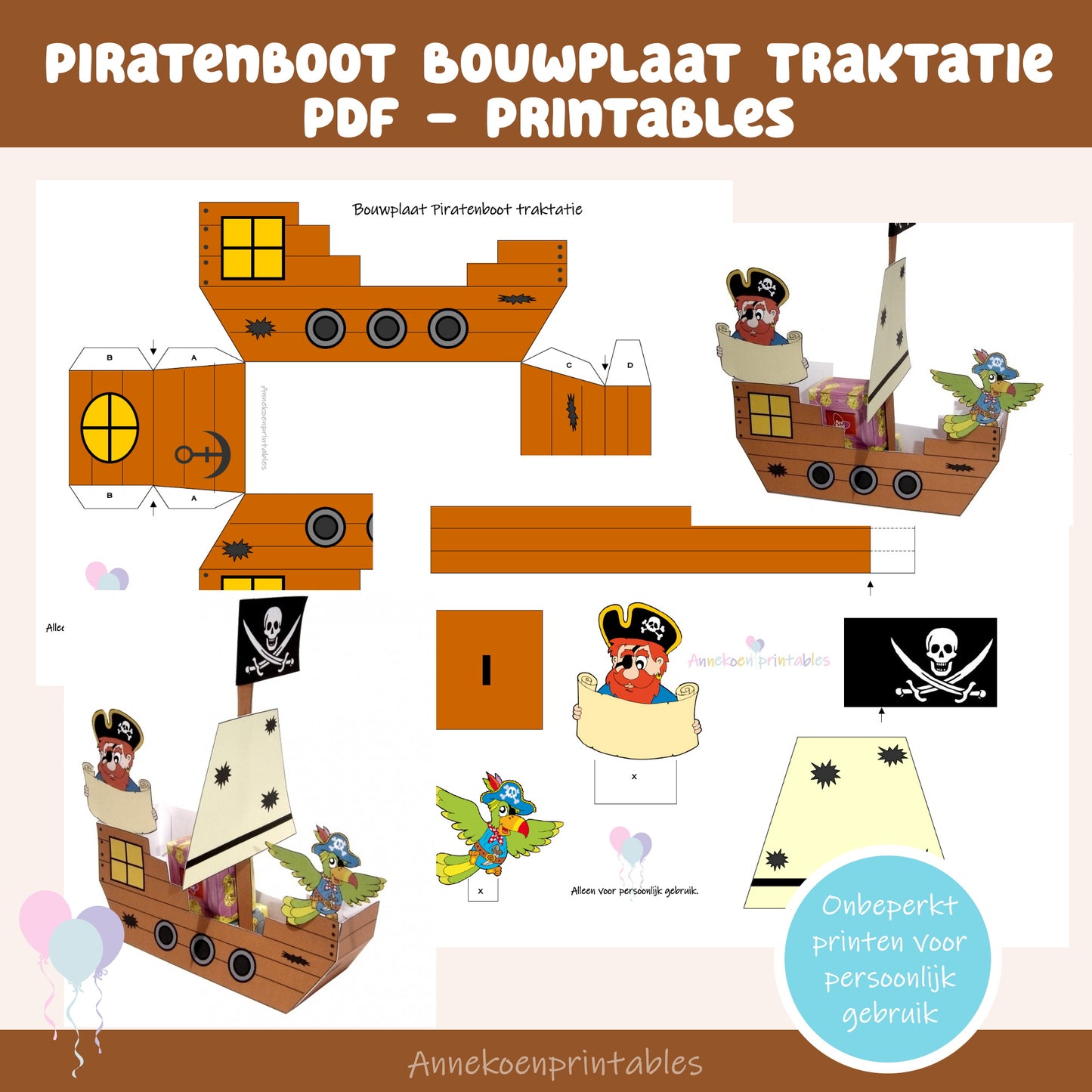 Piratenboot traktatie