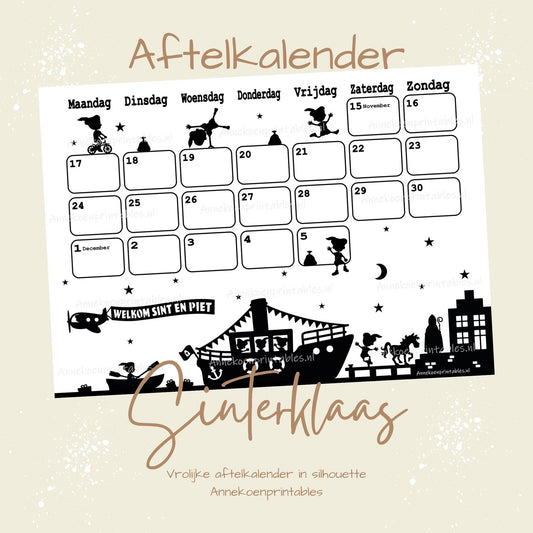 Sinterklaas aftelkalender 2025 Stoomboot